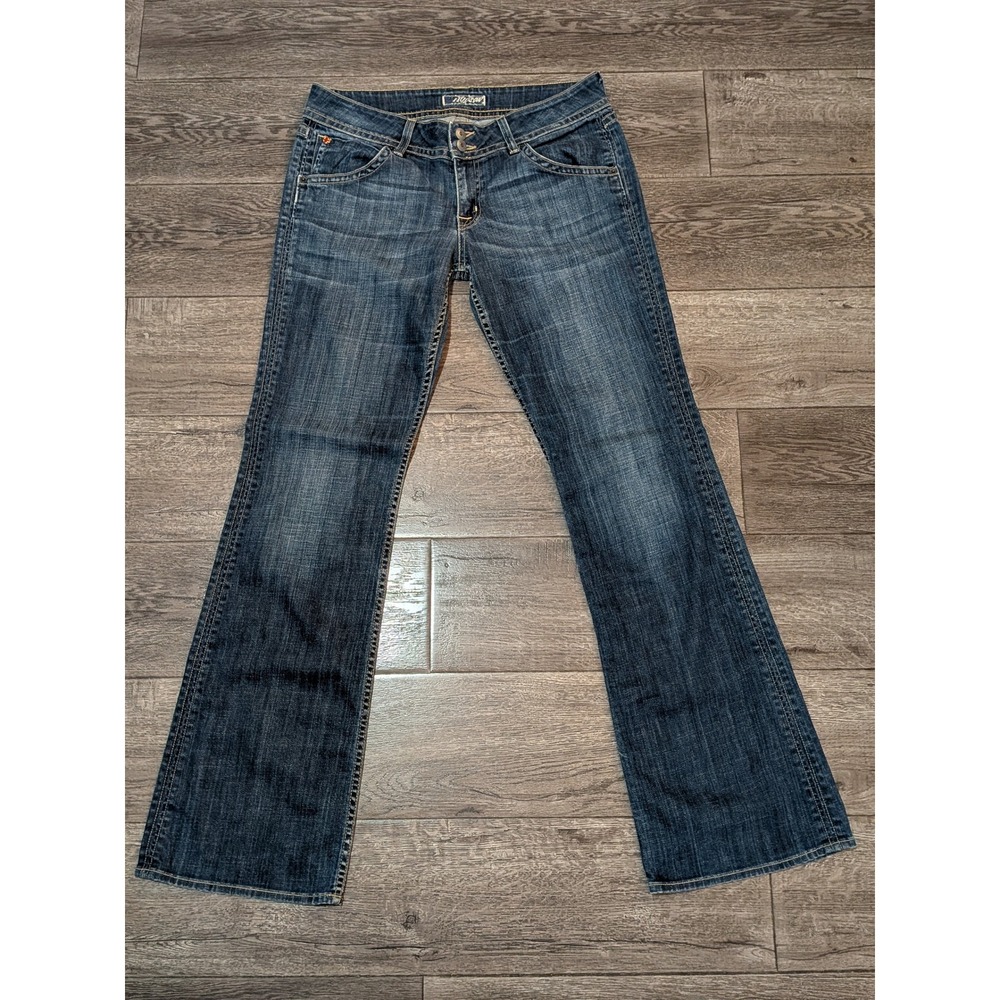 Hudson Blue Low Rise Bootcut Flap Pocket Jeans Size 32 Made in USA Y2K Denim